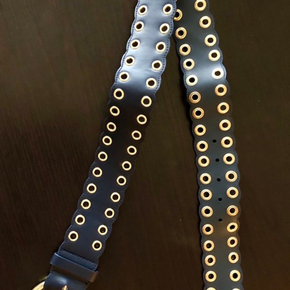 Michael Kors Double Grommet Leather Belt